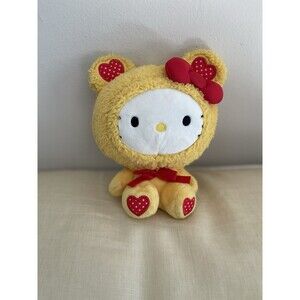 Sanrio Hello Kitty Orange Bear Suit Costume W/ Hearts Plush